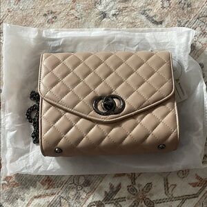 Quilted Tan Shoulder Bag